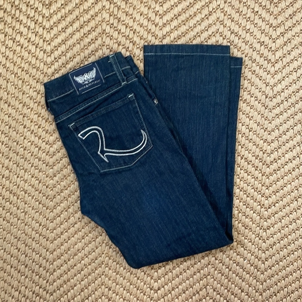Rock And Republic - Stella Straight Legged Denim Jeans - Blue - 28